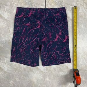 Avia Women's Bike Shorts - Navy and Pink Floral